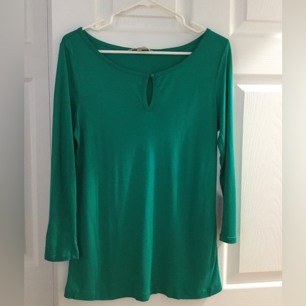Banana Republic emerald green top